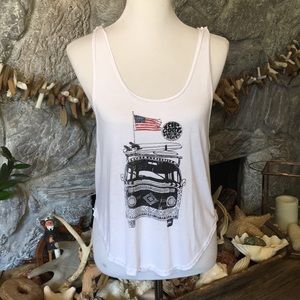 Raw edge racerback VW bus tank